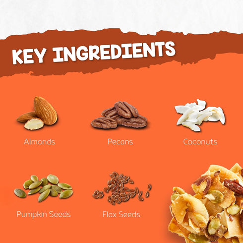 3 Pack, 16 oz Inno Foods Organic Almond Pecan Clusters, Gluten Free, Keto Friendly, Each