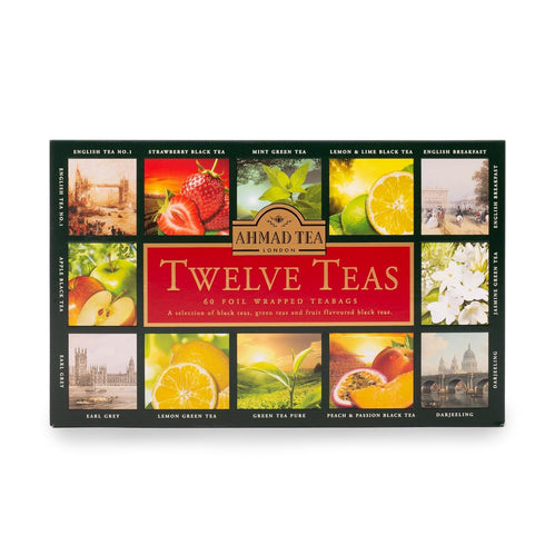 Ahmad Tea Variety Gift Box, 60 Foil Enveloped Teabags, Twelve Teas, 1