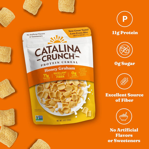 11g 8 oz. (Pack 1) Catalina Crunch Protein Cereal - Sugar Free Breakfast Cereal with of Protein - Gluten Free - Pumpkin