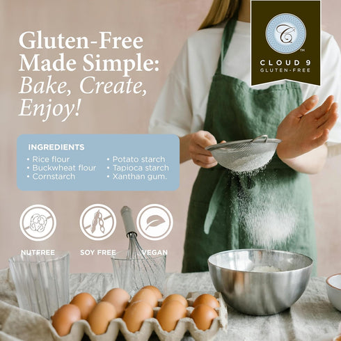 Cloud 9 Specialty Bakery 9 454 Cloud Gluten Free Baking Flour, All Purpose Gluten Free Flour for Baking Cakes, Cookies