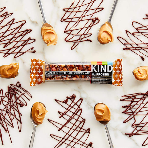 8g 1.4 ,4 Count KIND Bars, Peanut Butter Dark Chocolate, Protein, Gluten Free Bars, Ounce