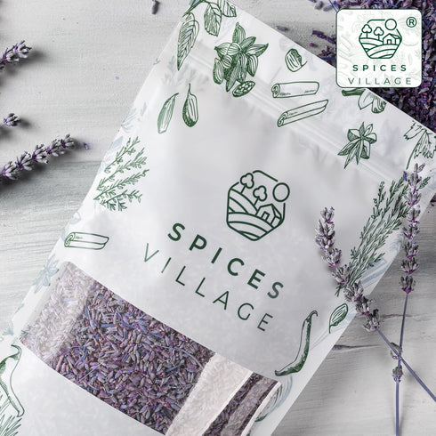 SPICES VILLAGE Lavender - 2 oz Dried Lavender Buds for Food, Herbal Tea, Potpourri, Wedding Confetti, Kosher, Gluten