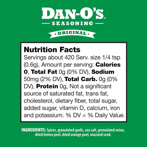 Dan-O’s Original Seasoning | Medium Bottle | 1 Pack (8.9 oz)