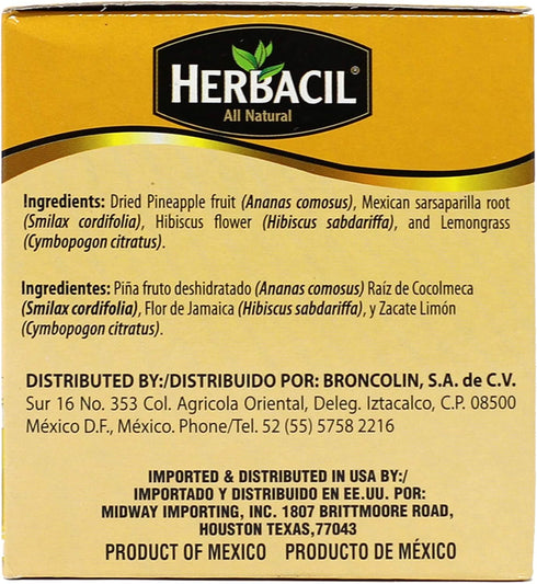 2-Pack 25 (50 1.76 oz Herbacil Pineapple Tea, Herbal Blend with Dehydrated Pineapple Fruit, Caffeine-Free, All Natural