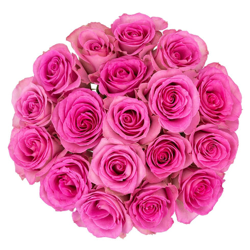 Falcon Farms Inc 18 Pink Roses Bouquet Fresh Cut Flowers-Lasting Roses for Gifts, Birthdays & Anniversaries .