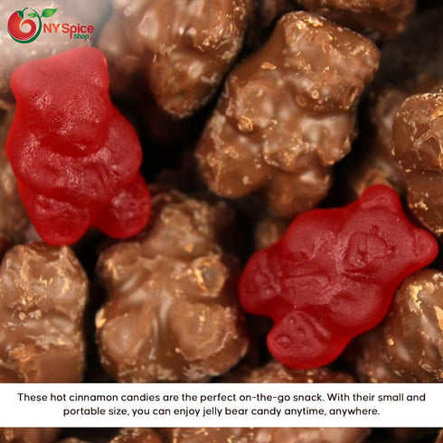 3 Gummy Gummies NY Spice Shop Cinnamon Bears Candy - Pound Hot and Spicy Cinnamon Bears - Chewy Candy Snacking, Gifting