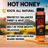 100% 12 oz Elijah's Xtreme Hot Honey, All Natural Pure Honey Infused with Carolina Reaper Peppers, Medium Heat Sweet