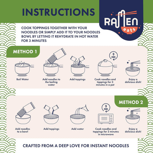 (7.5 oz, Ramen Eats Garlic Tofu Vegetables Dried Ramen Toppings for Noodles, Rice and more Veggie Mix)