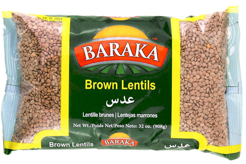 Baraka Dry Brown Lentils for Cooking | Dried All Natural Quick Cook
