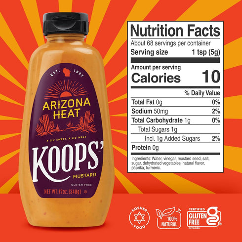 12 (Pack 2) Koops' Arizona Heat Mustard, Ounce