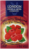 LONDON F&H COMPANY London Fruit & Herb Company Raspberry Rendezvous Tea, 20 Tea Bags, 1.4