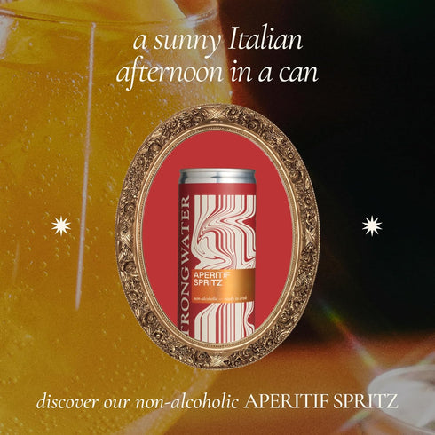 4 Pack (8.4 Oz Strongwater Sparkling Spritz Aperitif - Cans Fl Each) - Premium Non Alcoholic Aperitif - Made