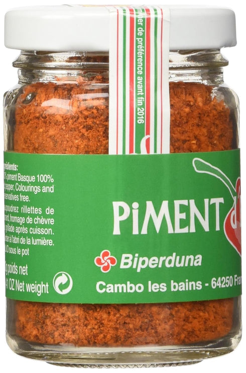 Piment d'Espelette - Red Chili Pepper Powder from France, 1.41oz