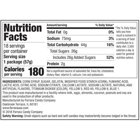 Gummy 2 (Pack 18) Trolli Sour Brite Crawlers Minis Candy, Sour Worms, Ounce Treat-Size Pouches