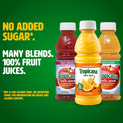 100% 3-flavor Pack,10 Oz (Pack 24) Tropicana Juice Classic Variety Fl