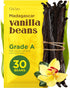 Gya Labs 30 Madagascar Vanilla Beans - Grade A 5-7 Inches Long,