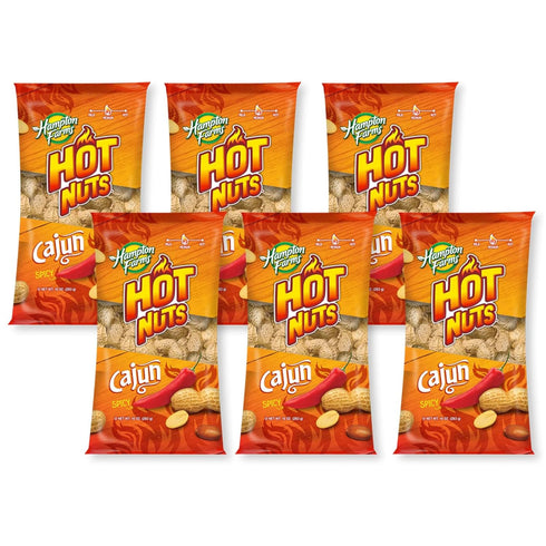 Hampton Farms - USA Grown All-Natural - Fancy Roasted In-Shell Cajun Peanuts