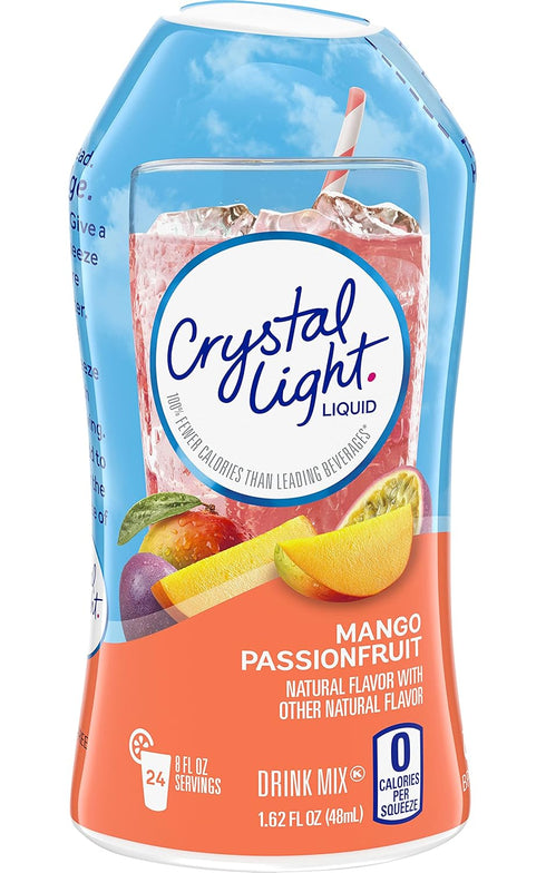 Crystal Light Mango Passionfruit Liquid Drink Mix, 1.62 fl oz. (Pack of 4), Caffeine Free