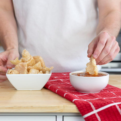 8 oz Pack 4) Ol' Uncle Porkers Keto-Friendly Pork Rinds Fried in Coconut Oil, Bags, (Himalayan Pink Salt Flavor
