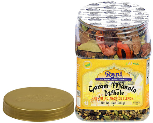 Garam Masala Indian Whole Spices Blend, 10oz (283g) PET Jar - Rani, All Natural, Salt-Free