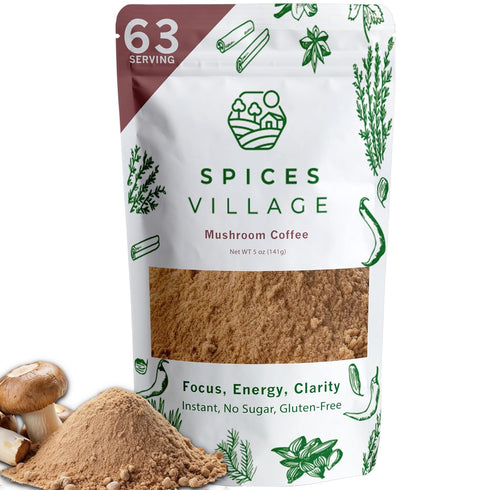 Instant Mushroom Coffee, Mushroom Coffee Ground, 5 oz (63 Servings), Arabica, Kosher