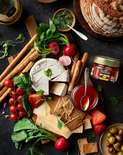 4.59 oz Tuscanini Hot Pepper Jam, | Sweet & Savory Jam | Italian Gourmet Jam made with Calabrian Chili | Great as Bacon