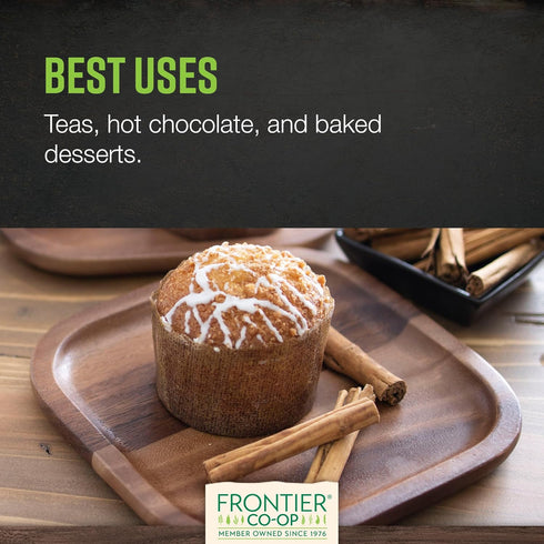 3" 1lb Frontier Co-op Organic Ceylon Cinnamon Sticks, - Bulk Cinnamon Sticks for Crafts, Drinks, Holiday Recipes