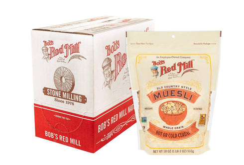 Country 18oz (Pack 4) Bob's Red Mill Old Style Muesli, of - Non GMO, Whole Grain, Vegan, Kosher