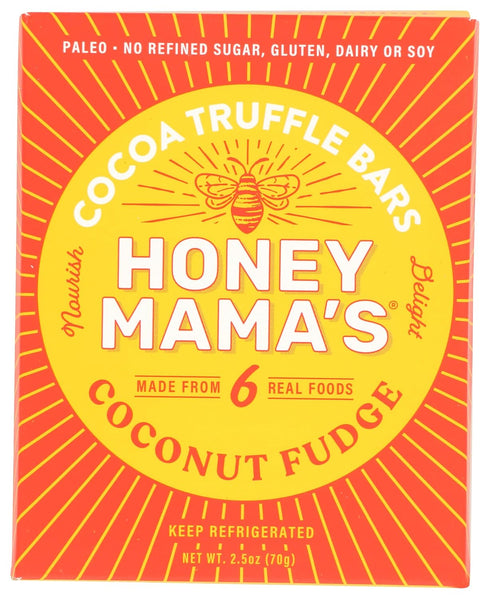 HONEY MAMAS Coconut Fudge Cocoa Truffle Bar, 2.5 OZ