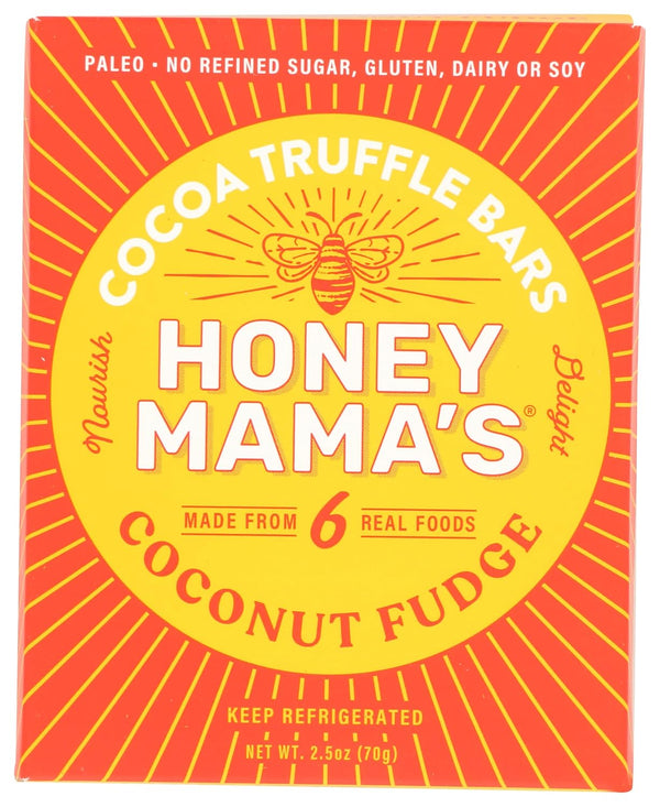 HONEY MAMAS Coconut Fudge Cocoa Truffle Bar, 2.5 OZ