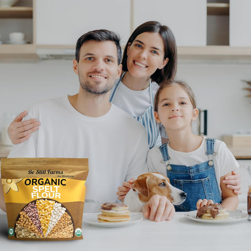 (4.8 lb) Be Still Farms Spelt Flour Organic Bulk - Bread Flour for Baking Ancient Grains - Organic Whole Wheat