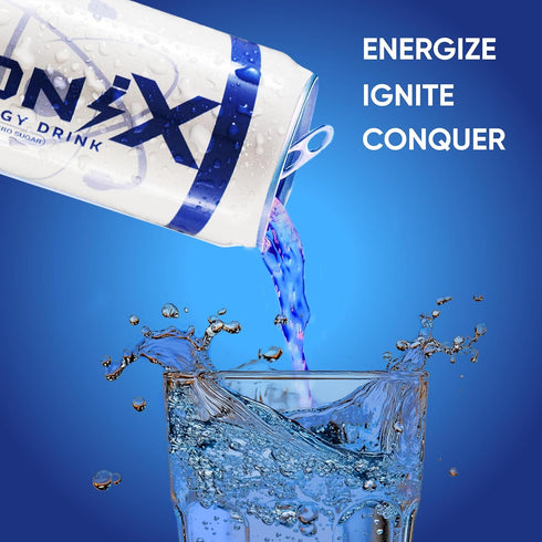 12 oz (Pack 12) Zero Sugar Energy Drink - ionix Nootropic Drink to Boost Focus and Mood with L-Theanine, Natural Green