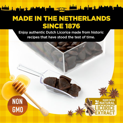 Gustaf's Beehive Dutch Licorice Drops, 5.2oz Bag, Sweet Honey Black Licorice Candy from Netherlands