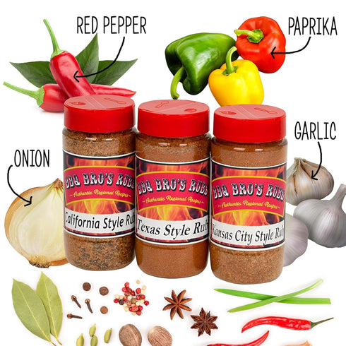 BBQ BROS RUBS (Western Style) - Barbecue Seasonings - BBQ Spices - Dry Rub- Handcrafted BBQ Rubs for Grilling, Cooking