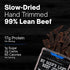 16G 8.5oz No Mans Land High Protein Beef Jerky | Protein, Low Carb, Low Calorie Beef Snack | Slow-Dried, Smoked
