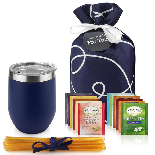 Tea Lovers Gifts Basket - Gift Set Include Temperature Retention Cup 12