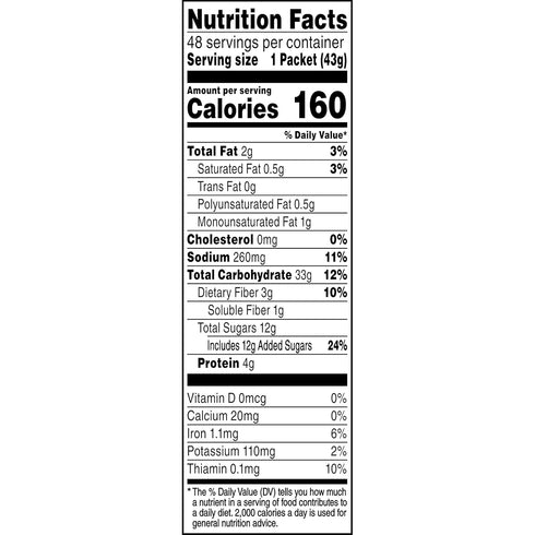 Packets, 1.51 (Pack 48) Quaker Instant Oatmeal, Maple & Brown Sugar, Individual Ounce
