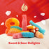 Gummy 2-Pound Gummies Candy Mix | Bag | Peach Rings, Pencil Bites, Neon Worms, Bottles, Belts | Sweet & Sour for Candy