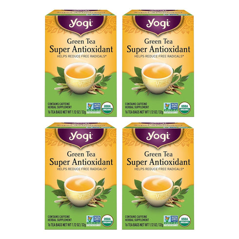 Yogi Tea Green Tea Super Antioxidant - 16 Bags per Pack (4