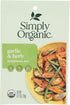 Simply Organic Garlic & Herb Vegetable Seasoning Mix, Certified Organic, Vegan |