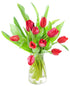 KaBloom - Bouquet of Fresh Red Tulips with Vase (Farm-Fresh) - Fresh