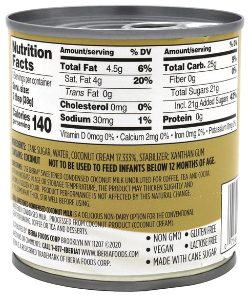 11.6 Oz (Pack 12) Iberia Sweetened Condensed Coconut Milk