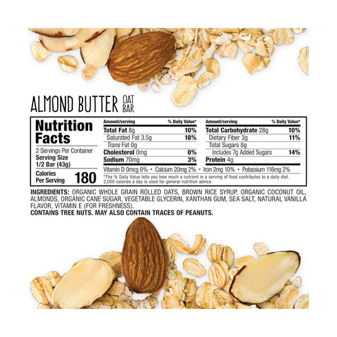 Bobo's Oat Bars 3 oz Bobos Oat Bars Bar Oat Almond Butter