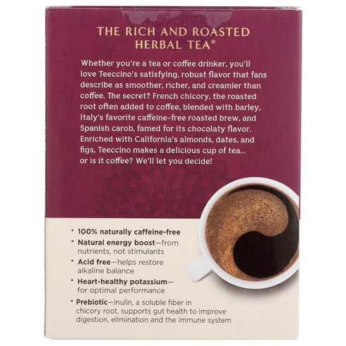 10 Teeccino Vanilla Nut Herbal Tea - Rich & Roasted Herbal Tea Thats Caffeine Free & Prebiotic for Natural Energy, Tea