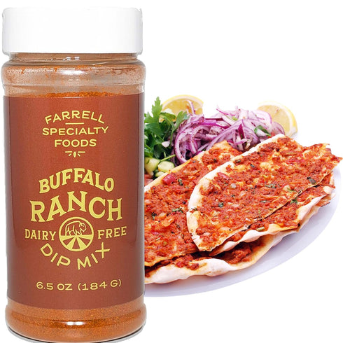 Farrell Specialty Foods Dairy Free Buffalo Ranch Dip Mix – 6.5 oz jar - Dairy, Egg, Soy, Nut, & Sugar Free