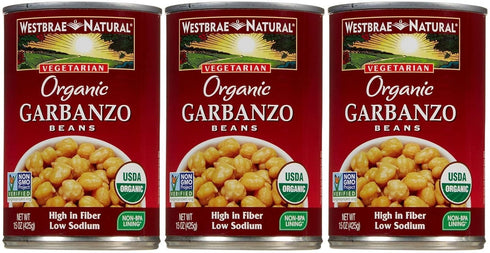 Westbrae Organic Garbanzo Beans-15 Oz-3 Pack
