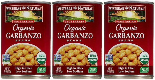 Westbrae Organic Garbanzo Beans-15 Oz-3 Pack