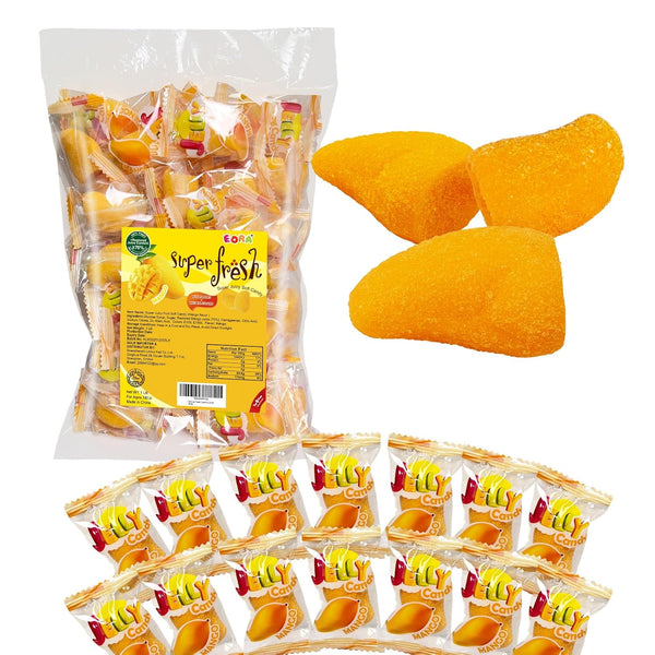 Vegan Mango Candy Gummy 1 lb, Tropical Fruity Snacks Gummy Candies Individually