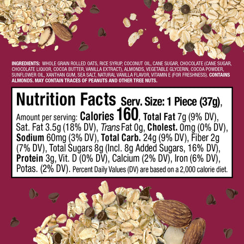 (30 Bobo's Almond Brownie Oat Bites, Simple Ingredients, Whole Grain Oats, Plant Based, Non-GMO, Gluten Free Breakfast