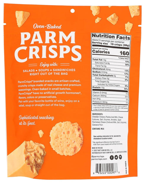 Parmcrisps 5 , Crisp Cheddar Oven Baked Family Size, Ounce